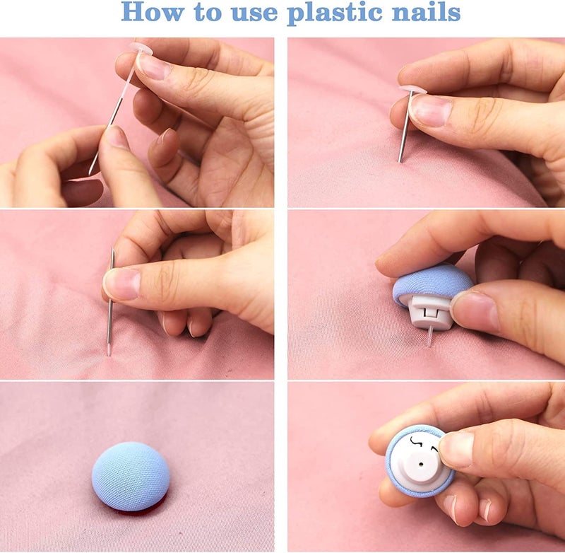 PLENARO PLENARO Quilt Fixing Clips Duvet Cover ClipsMushroom Round Fixing Clips with OneKey Unlock for Blanket Bed Sheet Curtain Socks Mattress Covers Blue Pack of 4  - Image 3