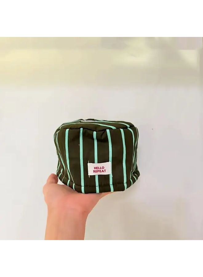 Modern Minimalist Round Tissue Box Holder Green Bathroom Kitchen Living Room Organizer - Image 1