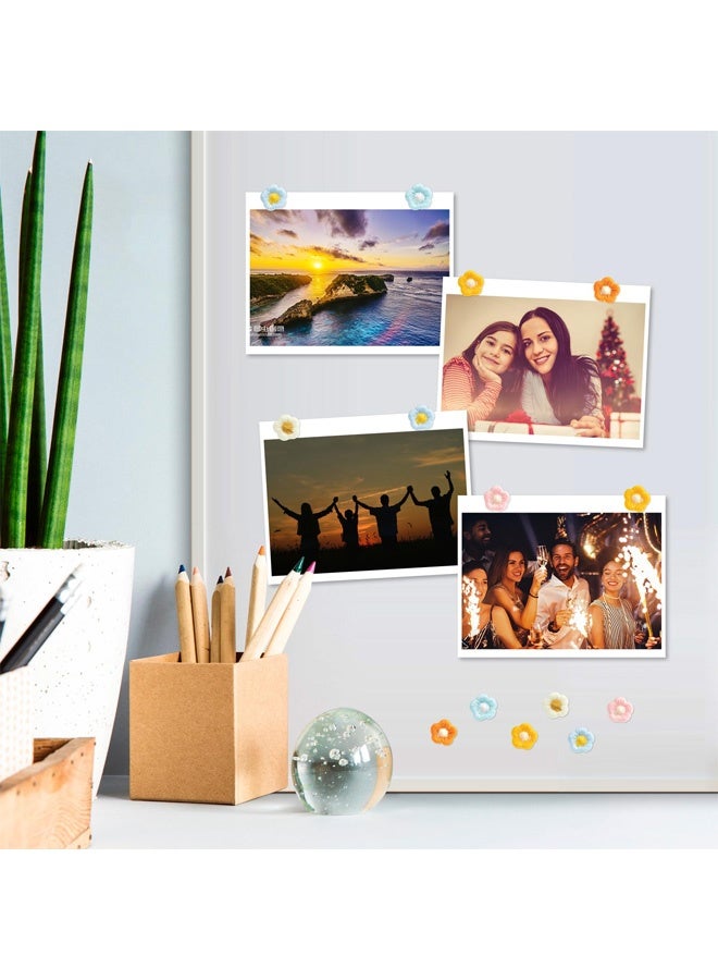 30 قطعة من دبابيس التثبيت المزخرفة على شكل زهور، دبابيس تثبيت مزخرفة على شكل زهور للوحات الفلين، مناسبة لجدران الصور، والجدران المميزة، والسبورات البيضاء، ولوحات الفلين، والخرائط، ولوحات الإعلانات، والمكاتب أو المنازل - Image 4