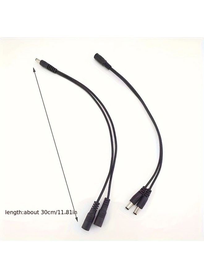 1TO2 Cable DC Female Dual Camera Power Splitter Security Surveillance Adapter - Image 3