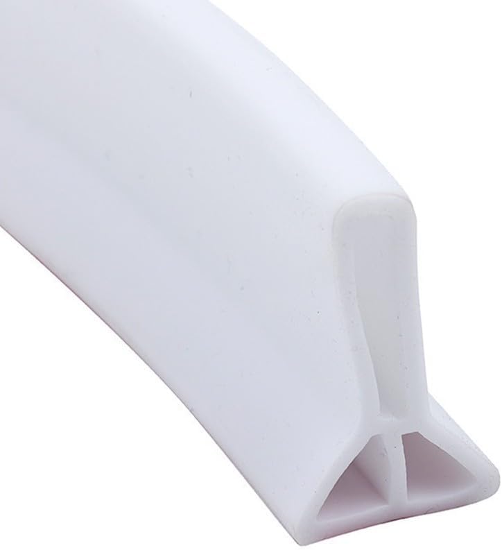 White Grey Silicone Shower Barrier Water Retention System 5cm Height 50cm Length - Image 1