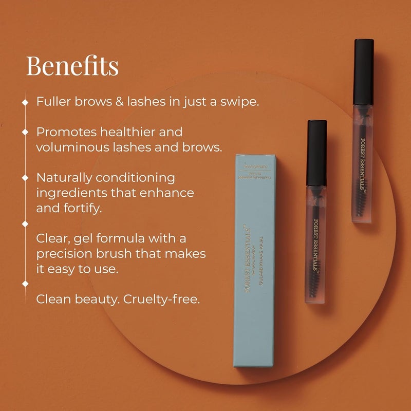 Forest Essentials Nayantara Clear Lash  Brow Growth Serum  Improves Lash  Brow Length  Boosts Hair Growth  Natural Formula Infused with Ayurvedic Nourishing Oils and Vitamin E - Image 3