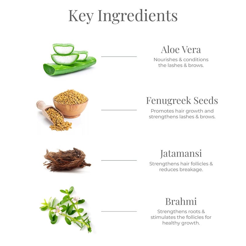 Forest Essentials Nayantara Clear Lash  Brow Growth Serum  Improves Lash  Brow Length  Boosts Hair Growth  Natural Formula Infused with Ayurvedic Nourishing Oils and Vitamin E - Image 4