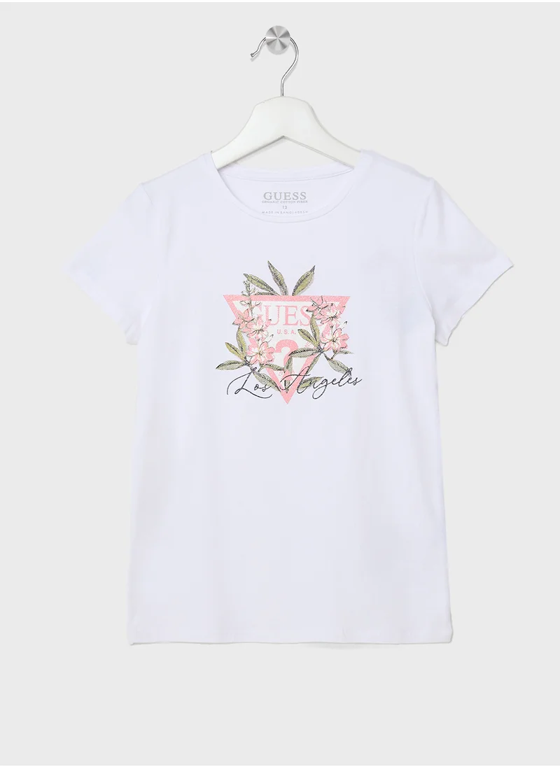 GUESS Kids Graphics Print  T-Shirt