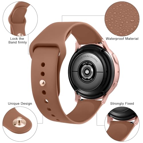 Tobfit Straps for Amazfit Bip/Bip 3/Bip 3 Pro/Bip/Bip U/Bip U Pro Watch Strap, 20mm Silicone Breathable Replacement Strap for Amazfit GTR 42mm/ GTS 2 Mini/2/2e/3/4/4 Mini - Brown - Image 4