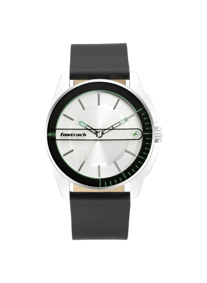 fastrack Men's Leather Analog Watch 3089SL15 - 41 mm