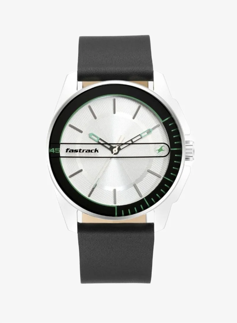fastrack Men's Leather Analog Watch 3089SL15 - 41 mm