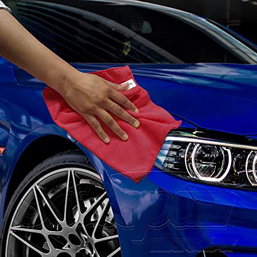 SOFTSPUN Microfiber Small Wipes 20x30 Cms, 15 Piece Towel Set, 340 GSM Red! Multi-Purpose Super Soft Absorbent Cleaning Towels, Cleans & Polishes Everything in Your Home, Kitchen & Office. - Image 3