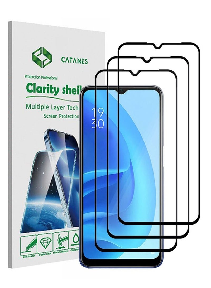 CATANES 3 Pack For Oppo A53s 5G Screen Protector Tempered Glass Full Glue Back - Image 1