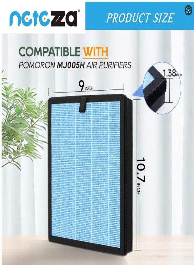 Netezza MJ005H Replacement Filter Fit For Pomoron MJ005H Air Purifier,4 in 1 True Filter for Dust Smoke Pet Dander, 2 Pack - Image 3