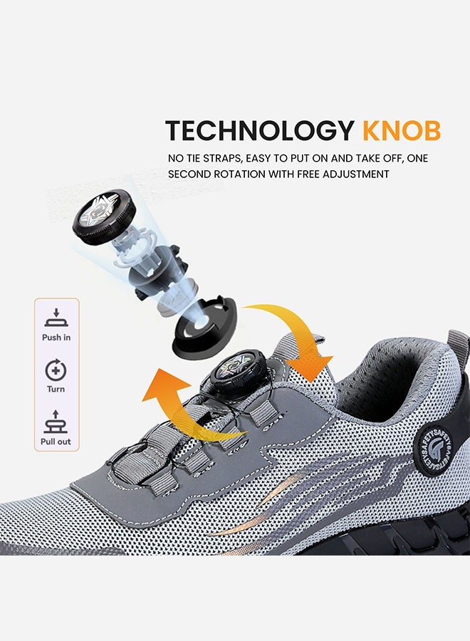 JIANKUN Steel Toe Shoes for Men Lightweight Safety Shoes Comfortable Puncture Proof Slip On Indestructible Work Shoes and Fashion Sneakers. - Image 2