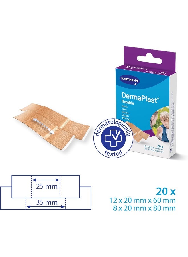 DERMAPLAST Dermaplast Flexible Plasters (2 Sizes) 20'S  - Image 2