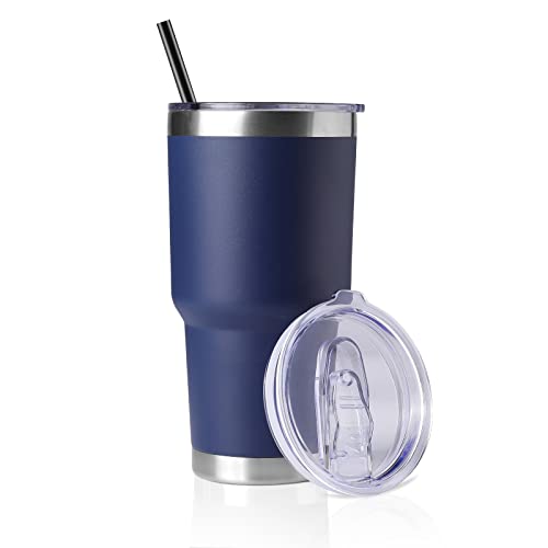 DOMICARE DOMICARE 30 oz Tumbler with Lid and Straw, Stainless Steel Tumblers Bulk, Insulated Vacuum Double Wall Travel Coffee  - Image 2