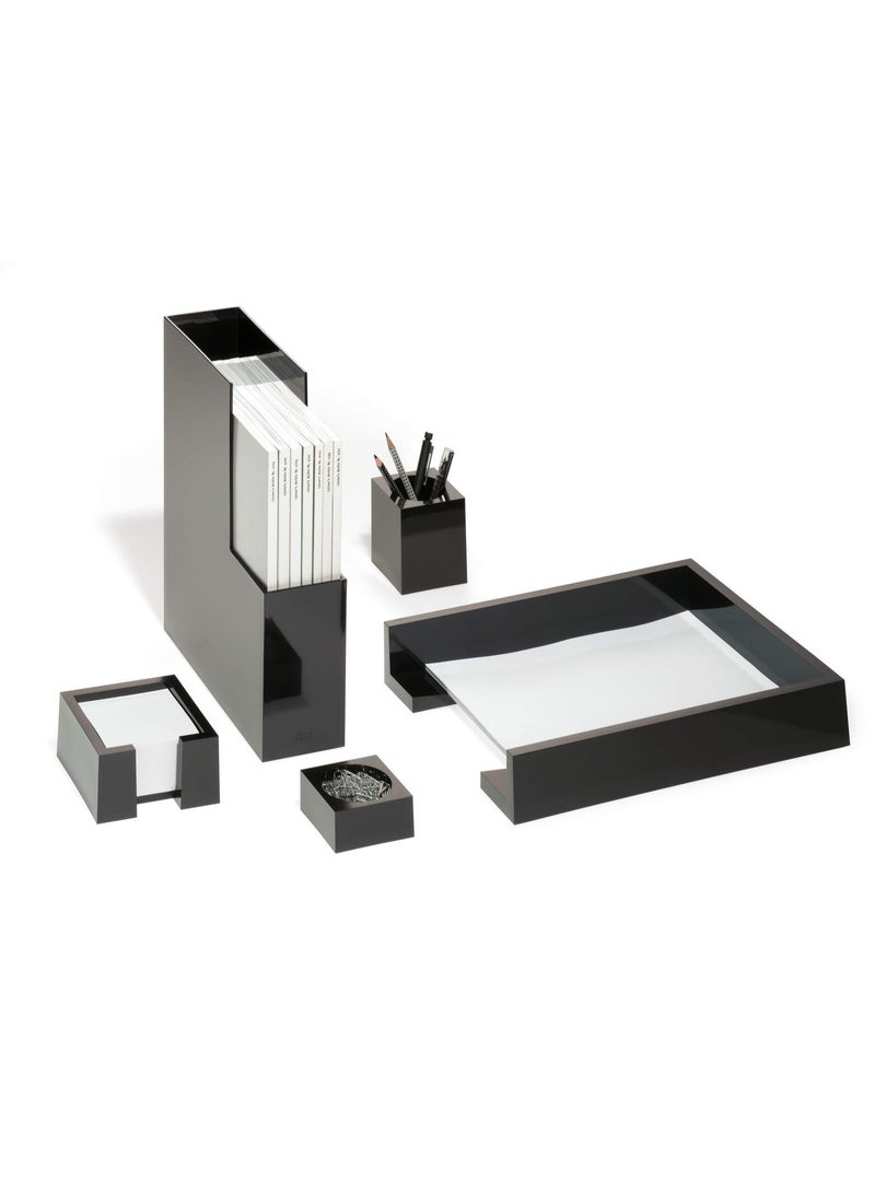 Durable Plastic Desk Pen Holder, Black, Organizer for Home Office - Image 3