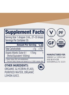 Vimergy Usda Organic Atlantic Dulse Extract, 55 Servings – Raw Liquid Seaweed Dulse Supplement Drops - Alcohol-Free, Vegan & Paleo Friendly (55 Ml)  - Image 4