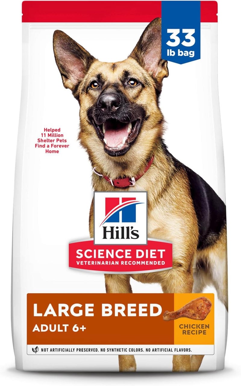 Hills Science Diet Adult 6 Chicken Meal Barley  Brown Rice Recipe Large Breed Dry Dog Food 33 lbs - Image 1