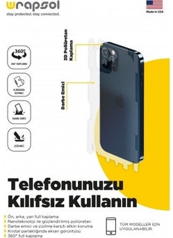 Wrapsol iPhone 8 Plus Back Side Protective Shock Absorbing Polyurethane Film Made in America  - Image 2