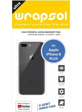 Wrapsol iPhone 8 Plus Back Side Protective Shock Absorbing Polyurethane Film Made in America  - Image 3