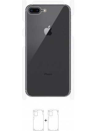 Wrapsol iPhone 8 Plus Back Side Protective Shock Absorbing Polyurethane Film Made in America  - Image 1