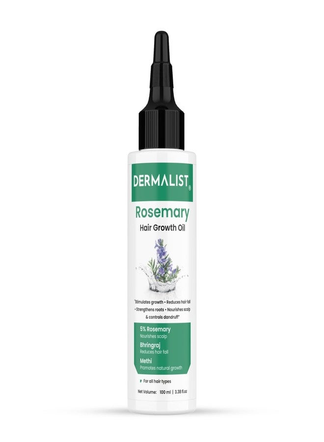 Dermalist Rosemary Hair Growth Oil with Rosemary & Bhringraj Extract | Reduces Hair Fall & Strengthens Hair | Promotes Hair Growth | Non-Sticky Hair Oil for Men & Women – 100 ml - Image 1