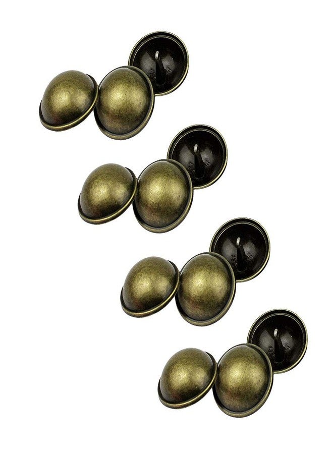 RECHERE 12 PCS Antique Bronze Domed Mushroom Raised Rim Metal Shank Buttons Craft for DIYS Sewing Embellishment (18mm)