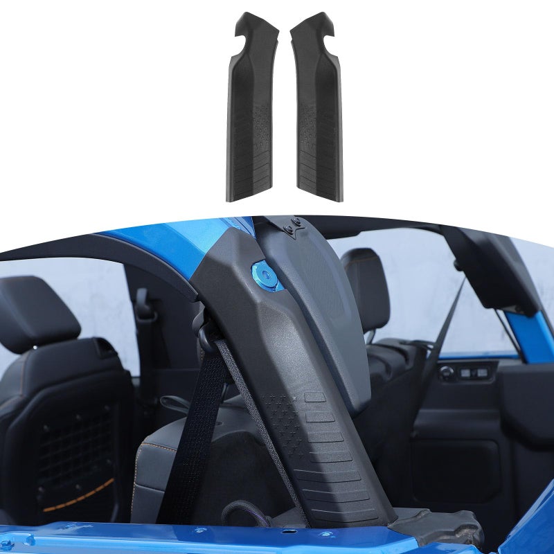 RTTCZ for Bronco Roll Bar Cover D Pillar Protector Compatible with Ford Bronco 2021 2022 2023 2 Door Black Exterior Accessories 2pcsNot for Sport