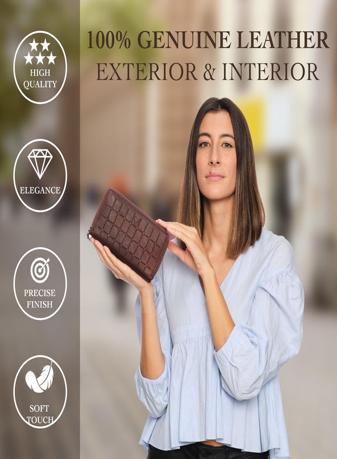 Lavalen Leather RFID Wallet Women – Modern RFID Womens Wallet- Big Multiple Compartments – Credit Card Holder – Handcrafted Genuine Leather -Carteras de Mujer Piel - Image 2