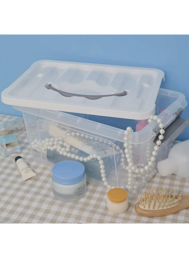 Saedy Clear Plastic Storage Bins/Containers, Multi-purpose Storage Box 6 Quart, Set of 2 - Image 4