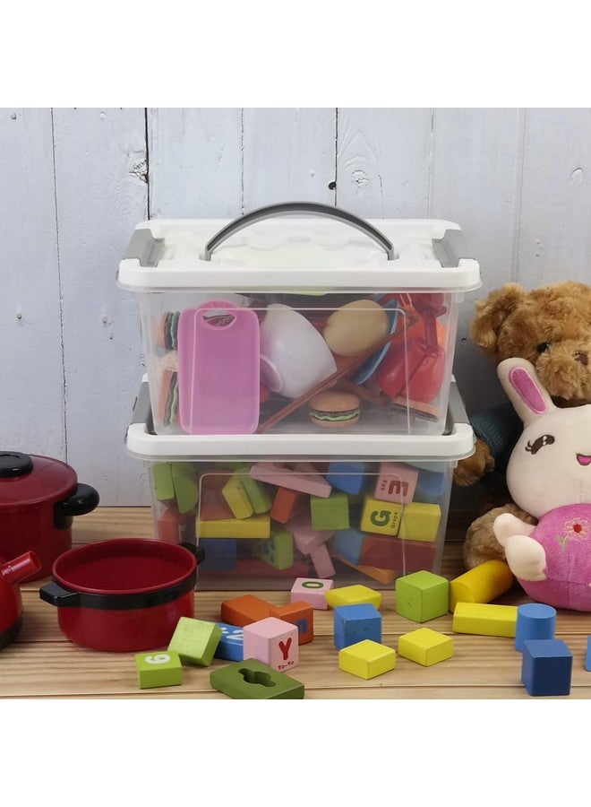 Saedy Clear Plastic Storage Bins/Containers, Multi-purpose Storage Box 6 Quart, Set of 2 - Image 5
