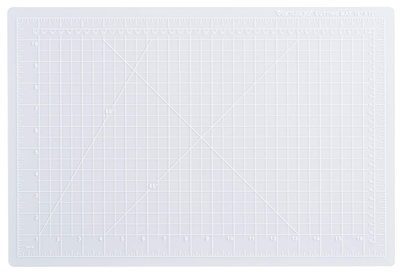 Dahle Vantage 10681 SeeThrough Premium SelfHealing Cutting Mat 12x18 12 Grid 5 Layers for Max Healing Perfect for Crafts Sewing Clear