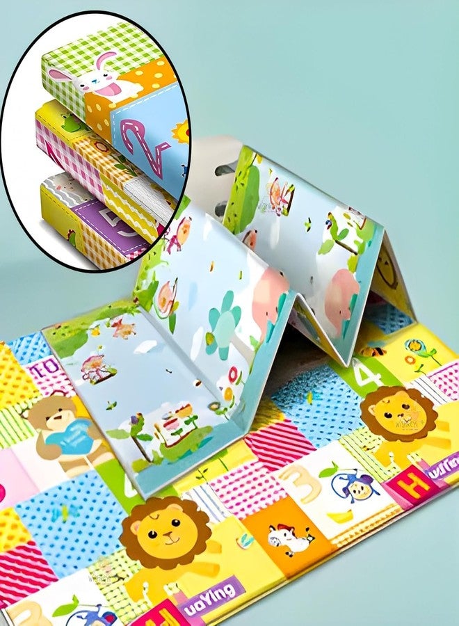 Mini Soul XPE Foam Animal Theme Baby Play Mat, Reversible Play Mats for Crawling Babies, Baby Play, Crawling, Anti-Slip Floor Mat for Babies, Foldable for Toddlers (5.8x4.7 ft) - Image 4