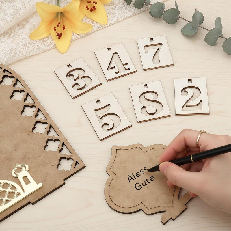 Yizhet Ramadan Calendar with LED Fairy Lights - DIY Countdown Decoration for Ramadan & Eid - Image 3