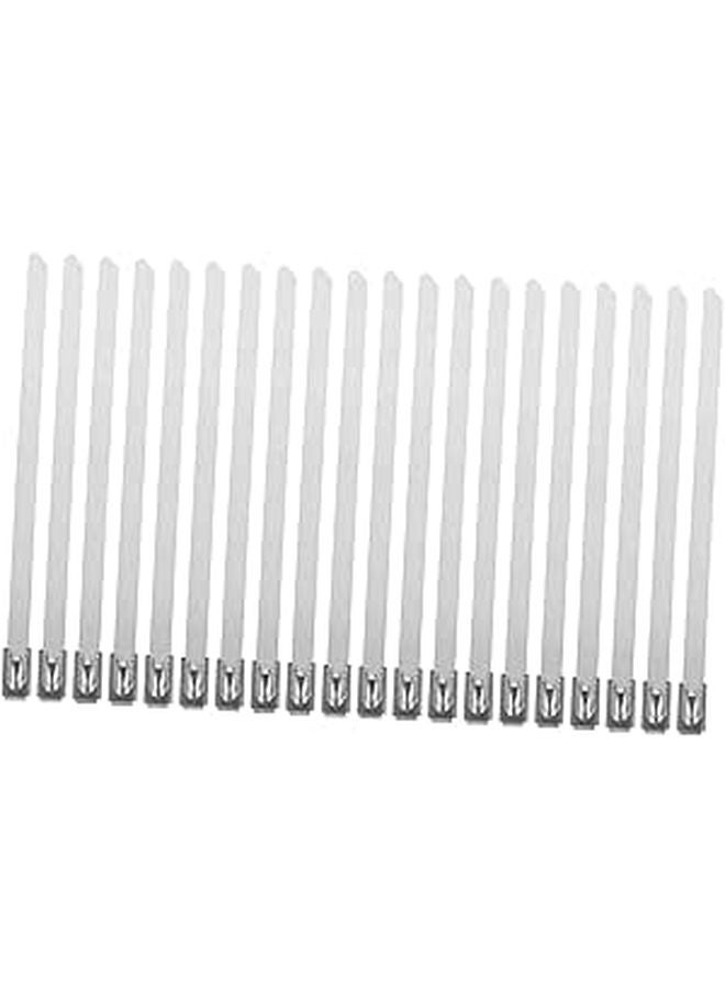 100Pcs Stainless Steel Heavy Duty Releasable Cable Zip Ties for Automotive Home and Computer Repairs