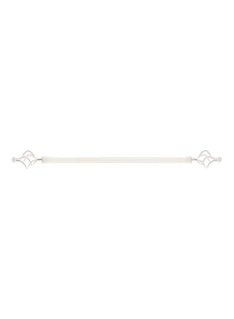 DubaiGallery Curtain Rod Single Curtain Drape Set/Scarlet Curtain Pipe Set 1.5 M Length/Single Layer Curtain Hanging/Ball Decor Crown Fits - Adjustable Decorative Nickel Single Curtain Rod Set  - Image 1