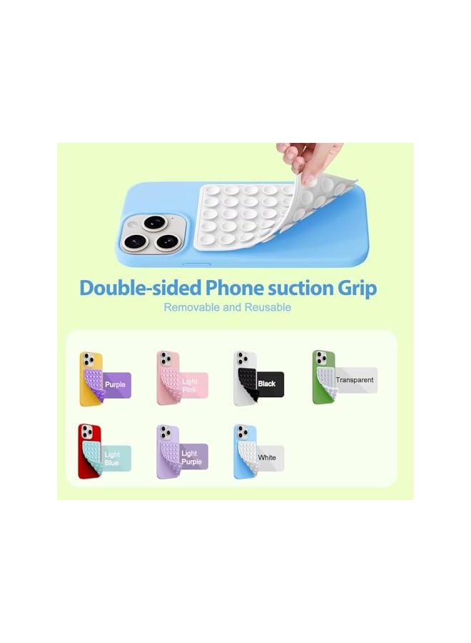 S-TOP 2-Pack Silicone Suction Phone Mount - Double-Sided Vacuum Grip Holder for Mirrors/Tiles/Glass, Universal Phone & Tablet Stand (10x6.5cm) - Image 4