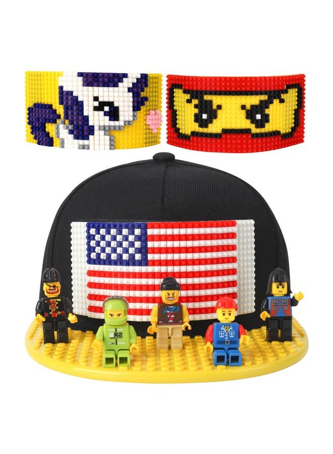 Yanscian Snapback Hat Baseball Cap Building Block for Kids & Adults Black… - Image 1