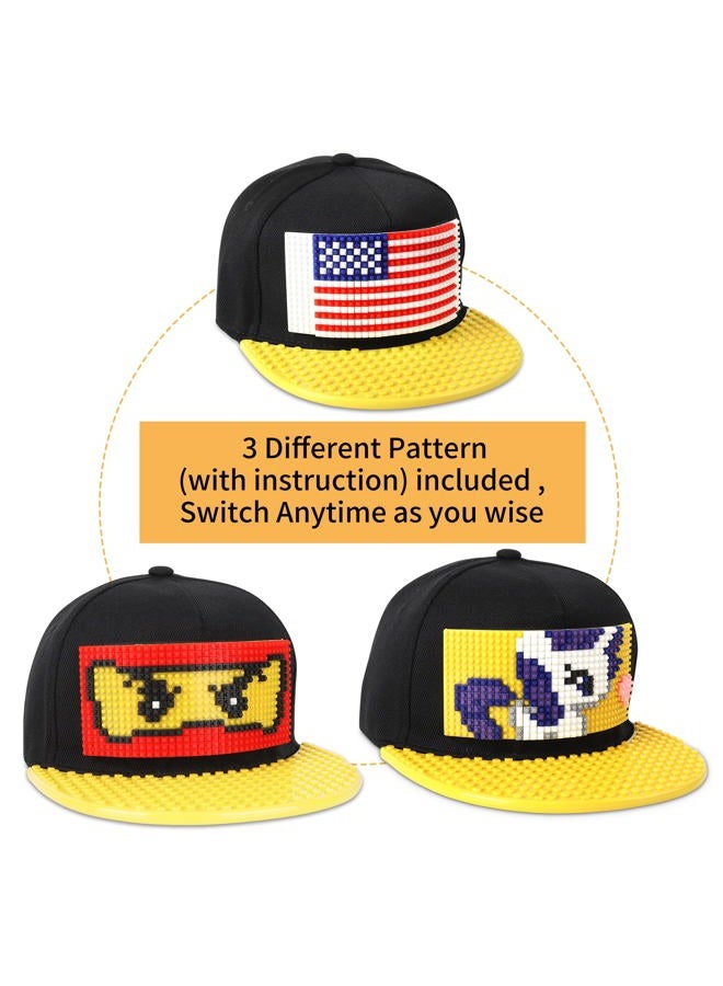 Yanscian Snapback Hat Baseball Cap Building Block for Kids & Adults Black… - Image 2