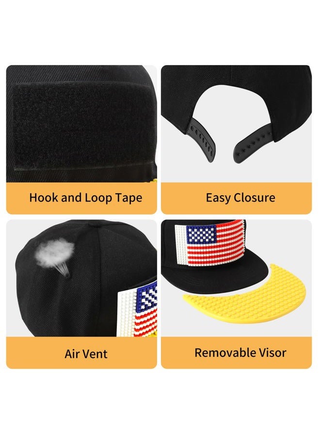 Yanscian Snapback Hat Baseball Cap Building Block for Kids & Adults Black… - Image 3