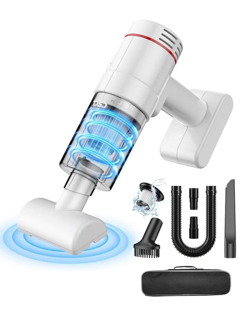 YOUGE Handheld Car Vacuum Cleaner Cordless, 6000PA Powerful Suction Car Vacuum High Power Cleaner with LED Light & Multi Accessories, Portable Mini Hand Held Car Vacuum Cleaner for Car Home Office - Image 1