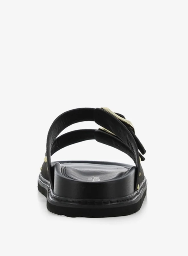 اس جي Women's Embellished Slip-On Slide Sandals