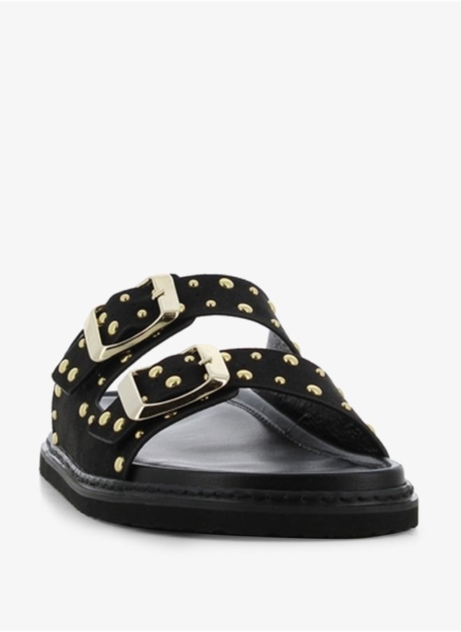 SJ - Women's Embellished Slip-On Slide Sandals - Image 1