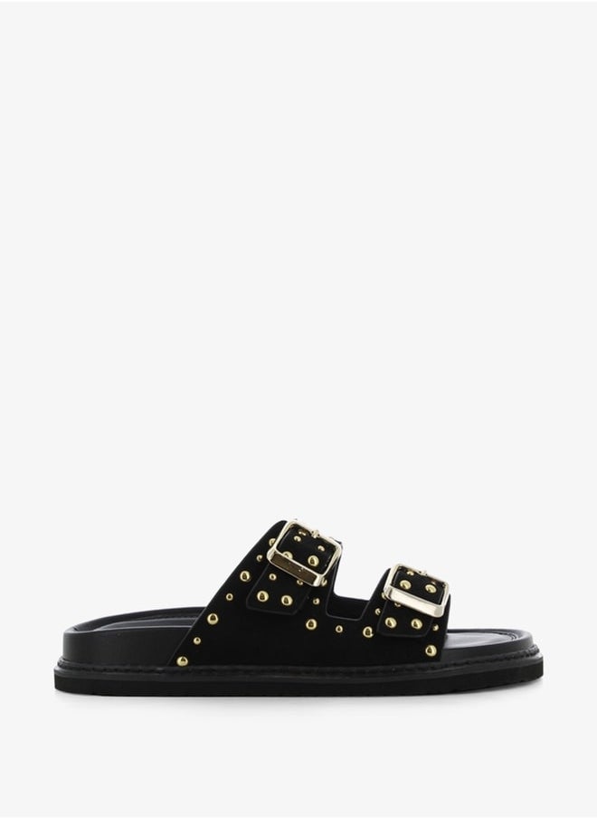 SJ - Women's Embellished Slip-On Slide Sandals - Image 1