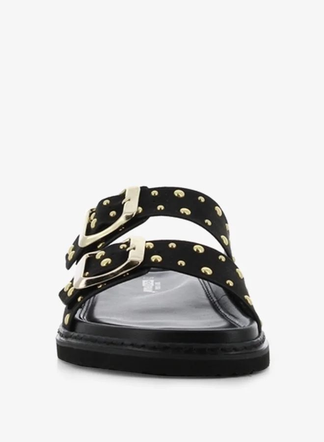 اس جي Women's Embellished Slip-On Slide Sandals