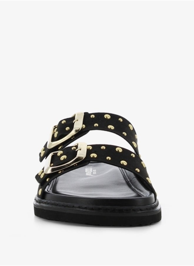 SJ - Women's Embellished Slip-On Slide Sandals - Image 1