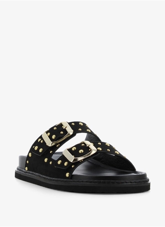 SJ - Women's Embellished Slip-On Slide Sandals - Image 1