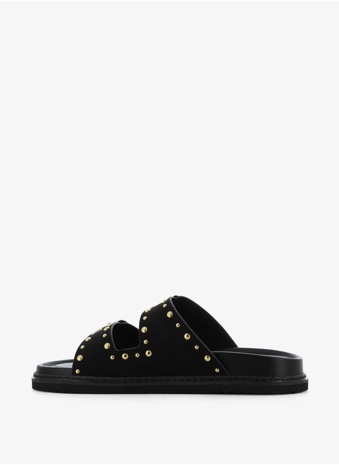 SJ - Women's Embellished Slip-On Slide Sandals - Image 1