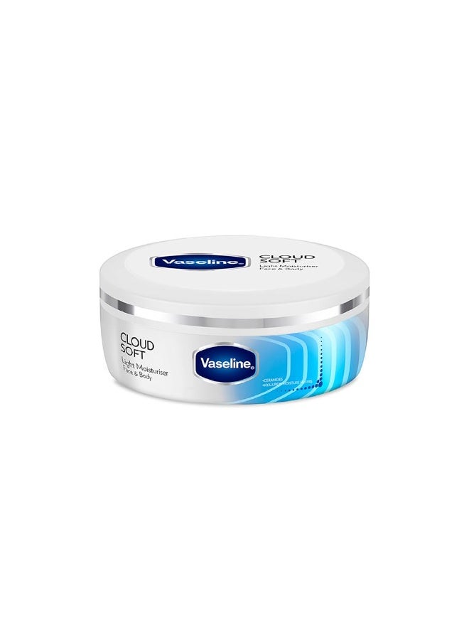 VASELINE Cloud Soft, Light Moisturiser, 100 ml, for Plump, Soft Skin, with Ceramides & Hyaluron Fillers, 10X Hydration Volume, Non-Sticky - Image 1