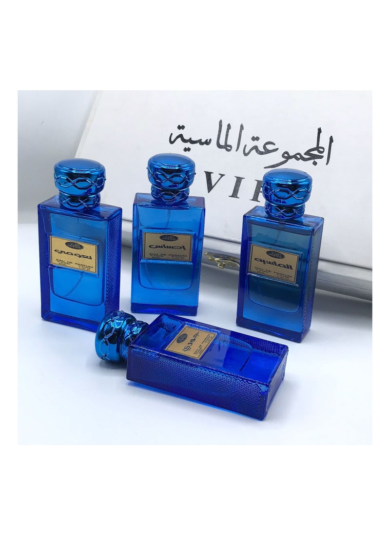 A set of 4 Almasia, Ehsas, Nayomi and Joury perfumes for unisex - pzsku/Z11CFD00BC55EE9E61CE2Z/45/_/1687016894/221ab86d-9302-41f4-9ef4-22eebe04d740