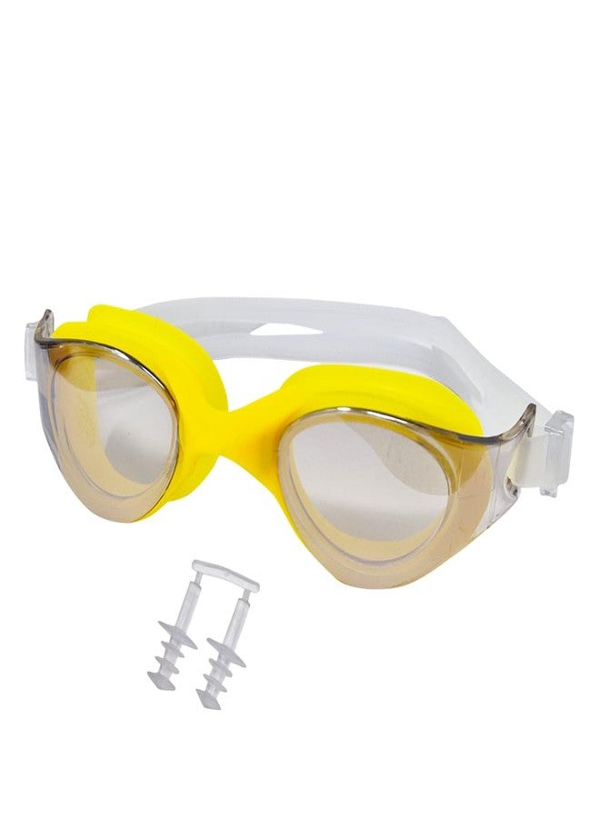 Sidak Swim Goggles with Ear Plugs Anti-Fog Swimming Goggles for Adult Men, Women, Youth & Kids Perfect for Swimming, Pool, and Outdoor Activities (YELLOW) - Image 2