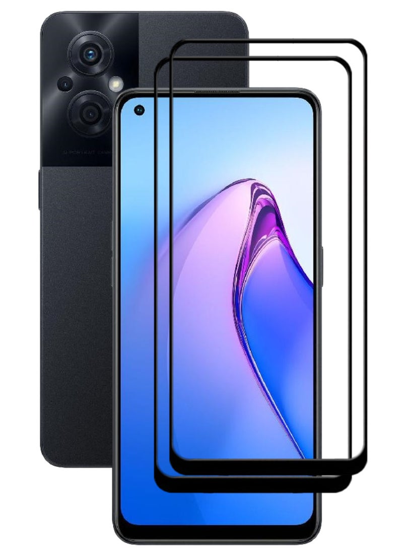 ACLIX 2 Pieces Antistatic ESD Dustproof Premium Quality High Definition Tempered Glass Screen Protector Designed For Oppo Reno8 Z - Image 1